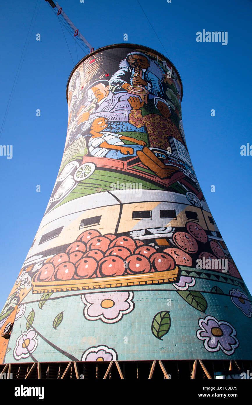 Die Orlando Towers in Soweto Stockfoto