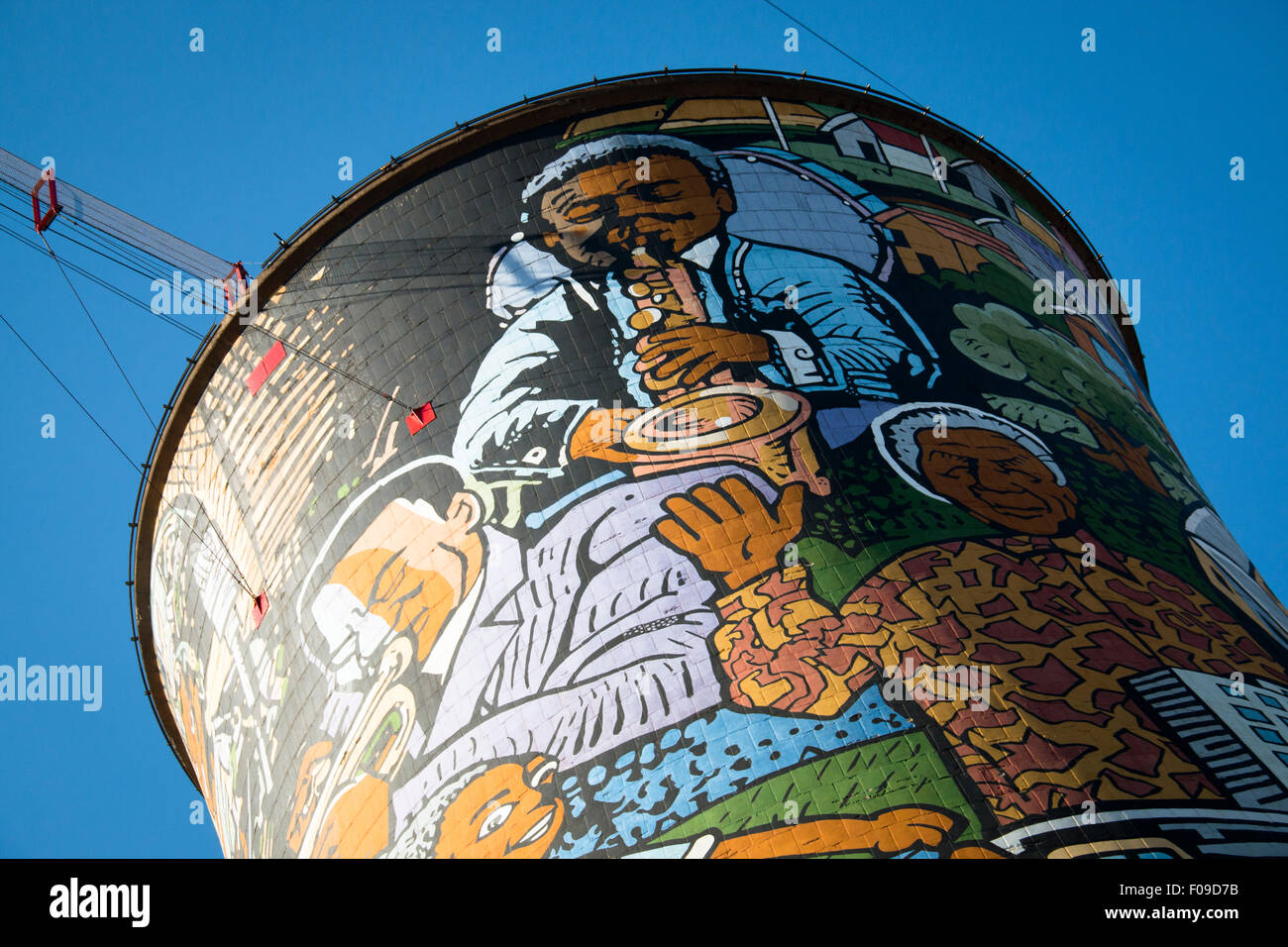 Die Orlando Towers in Soweto Stockfoto