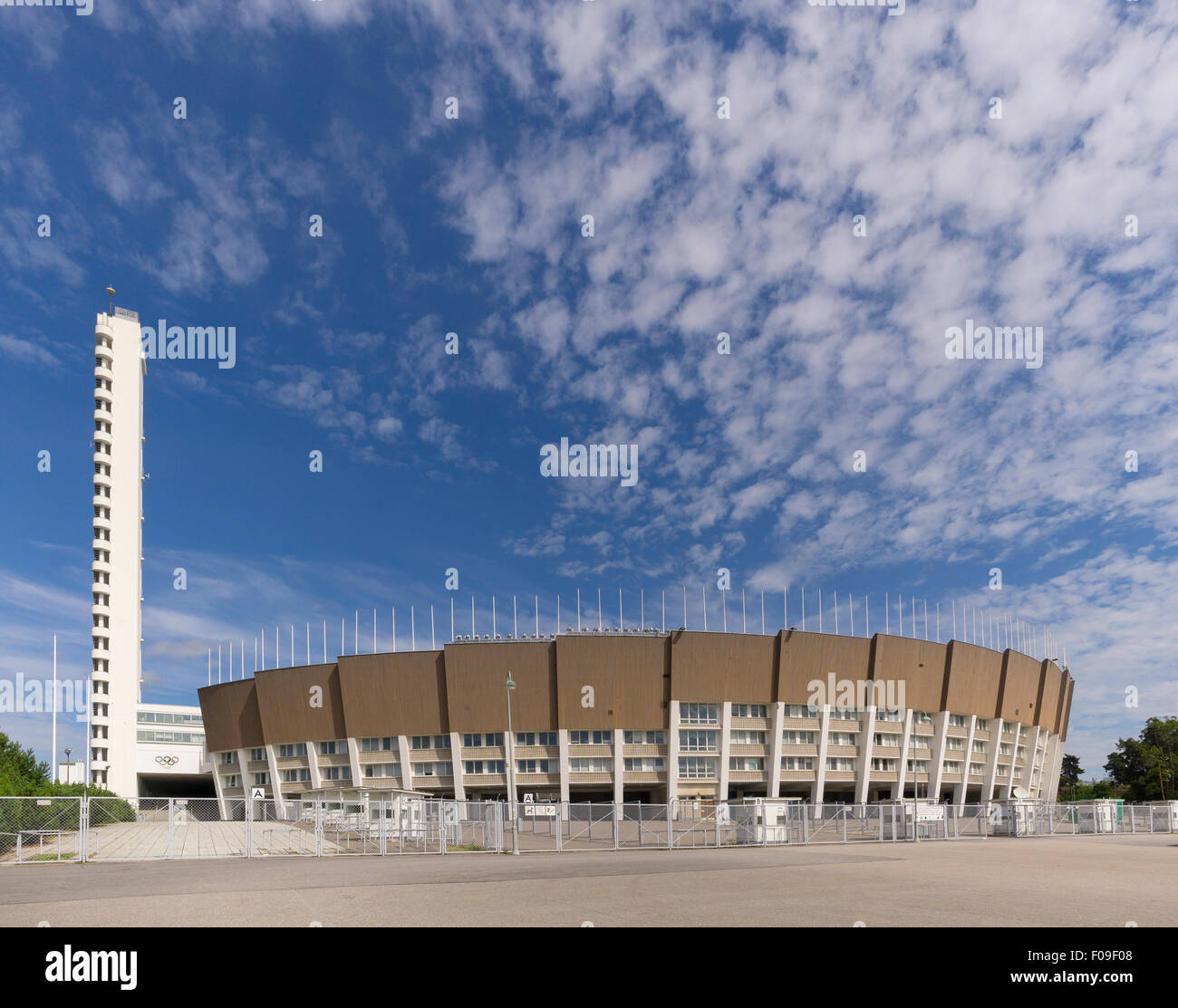 Olympiastadion von Helsinki Stockfoto