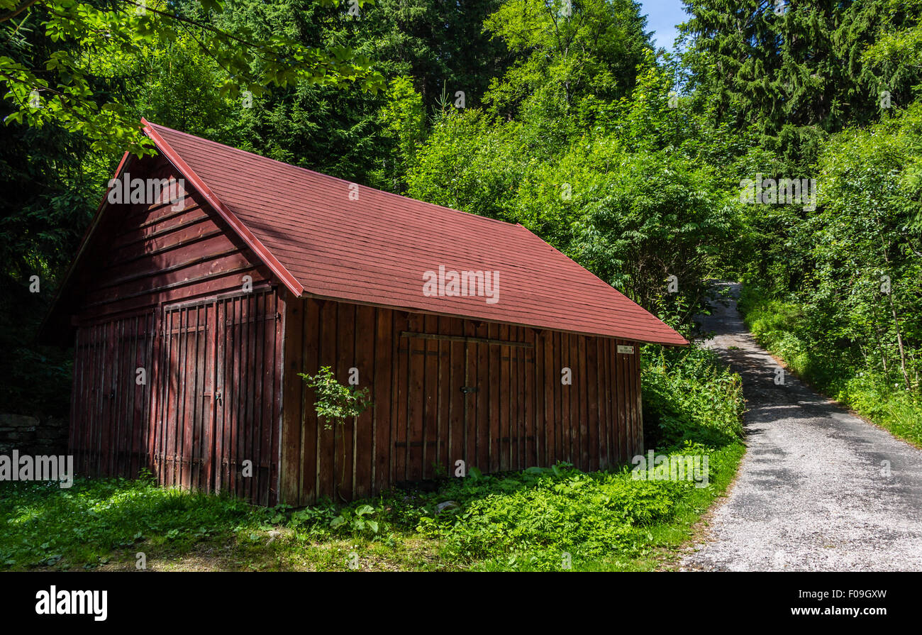 Schönes Haus/Hütte im Riesengebirge in Tschechien Stockfoto