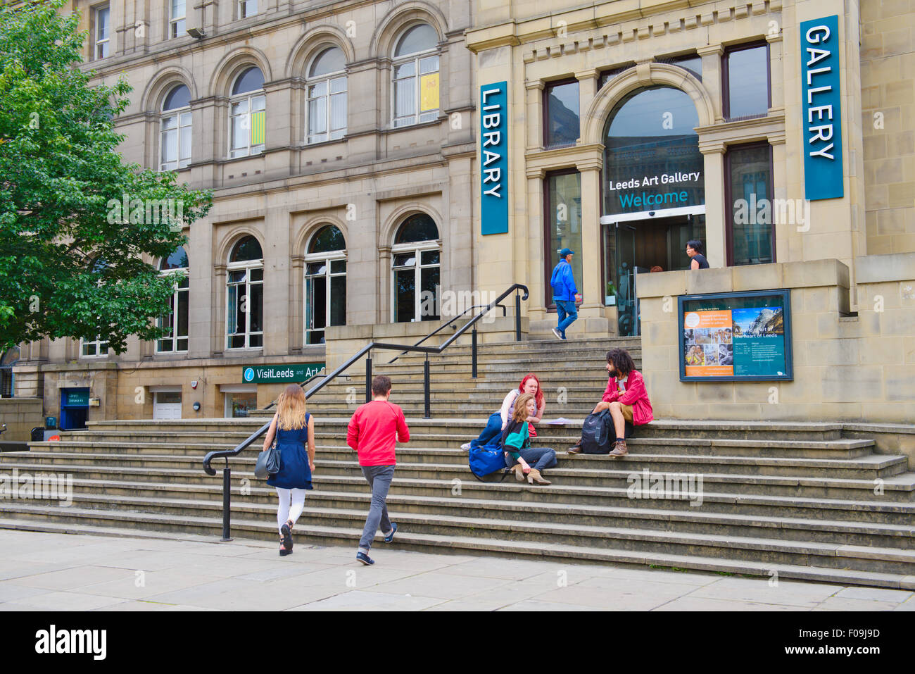 Leeds zentrale Bibliothek und eine Kunstgalerie, West Yorkshire Stockfoto