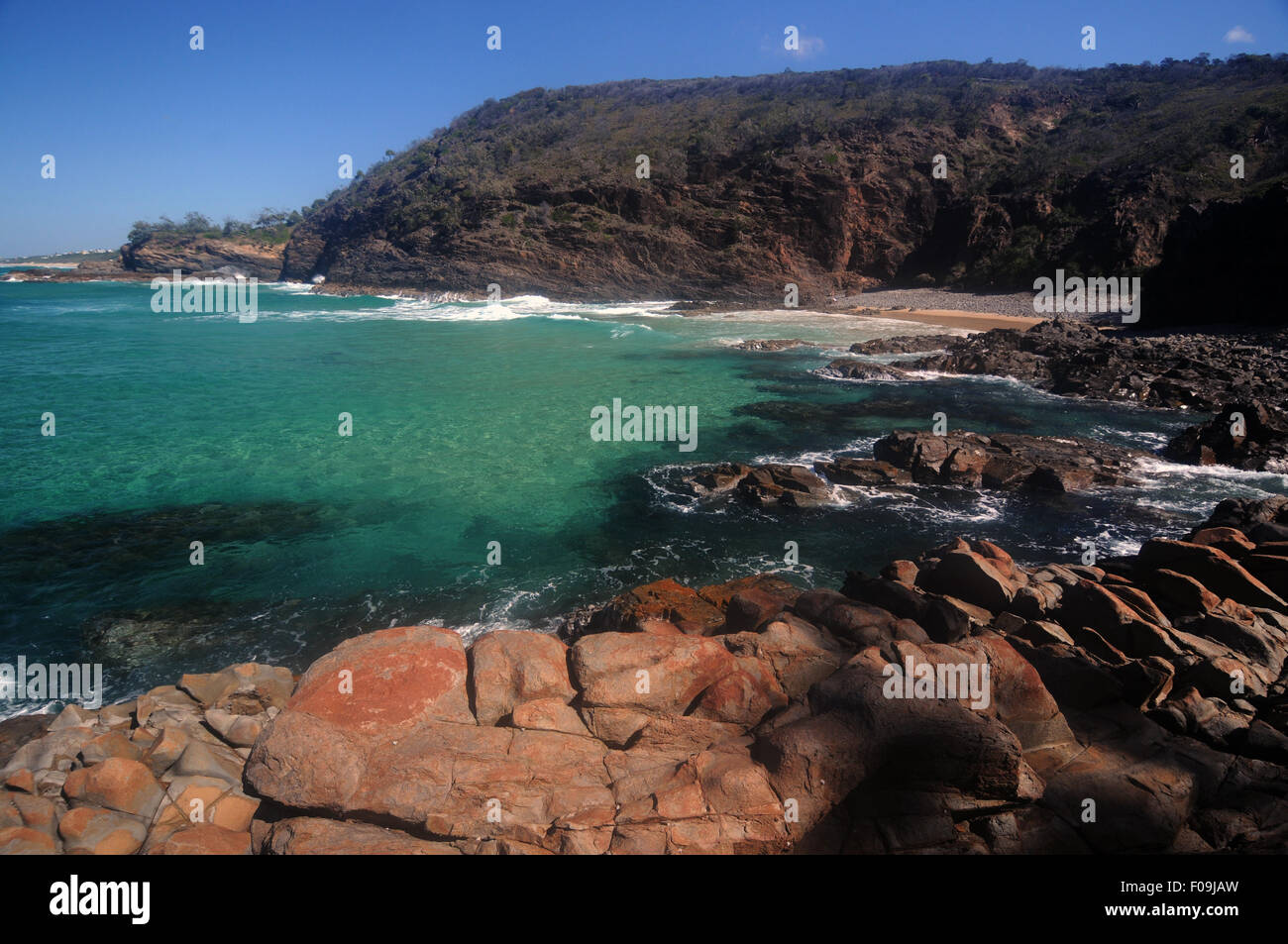Fernbedienung Eagle Bay, Noosa National Park, Sunshine Coast, Queensland, Australien Stockfoto