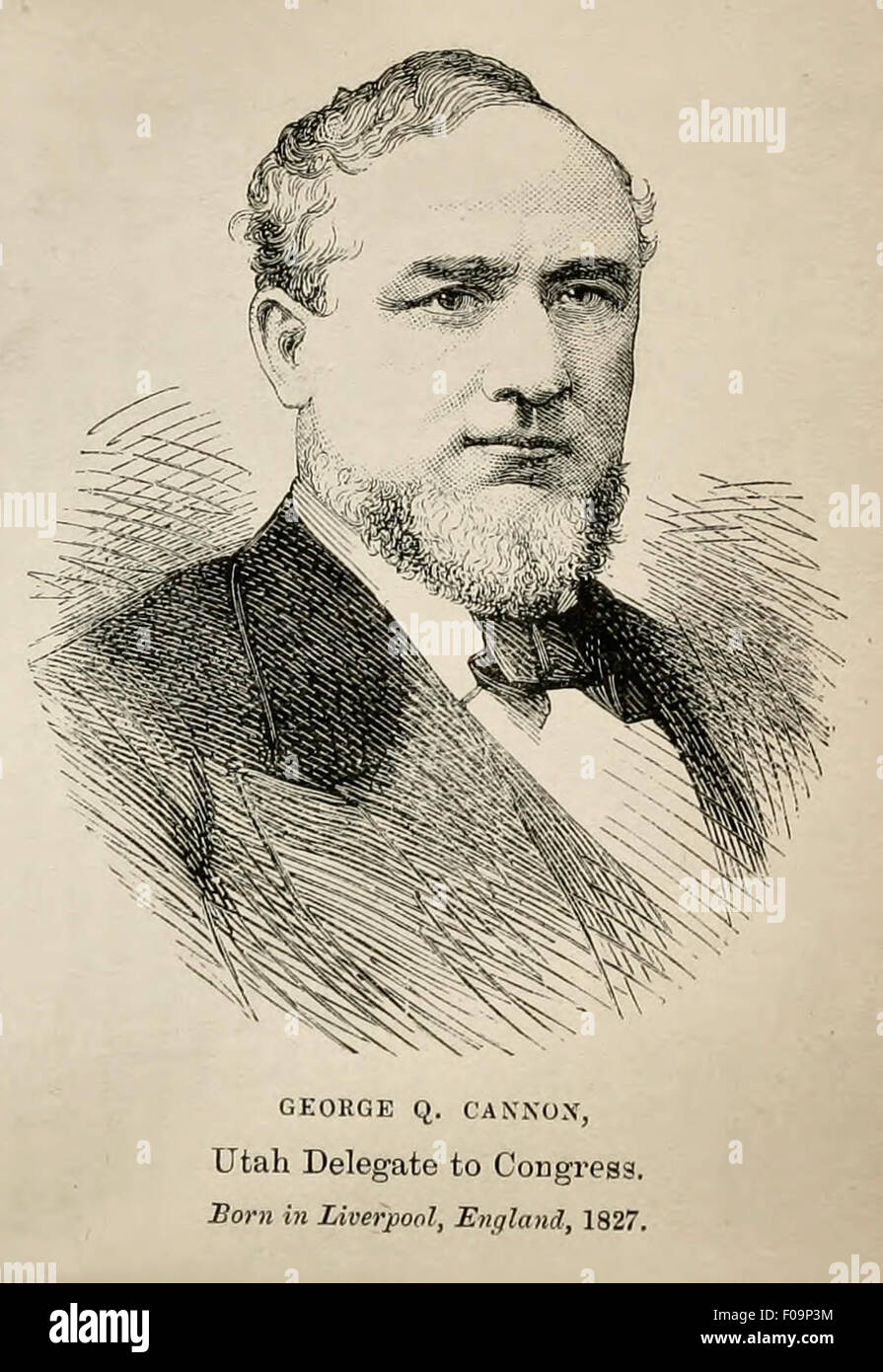 George Q Cannon - Utah Delegierte zum Kongress - geboren in Liverpool, England 1827 Stockfoto