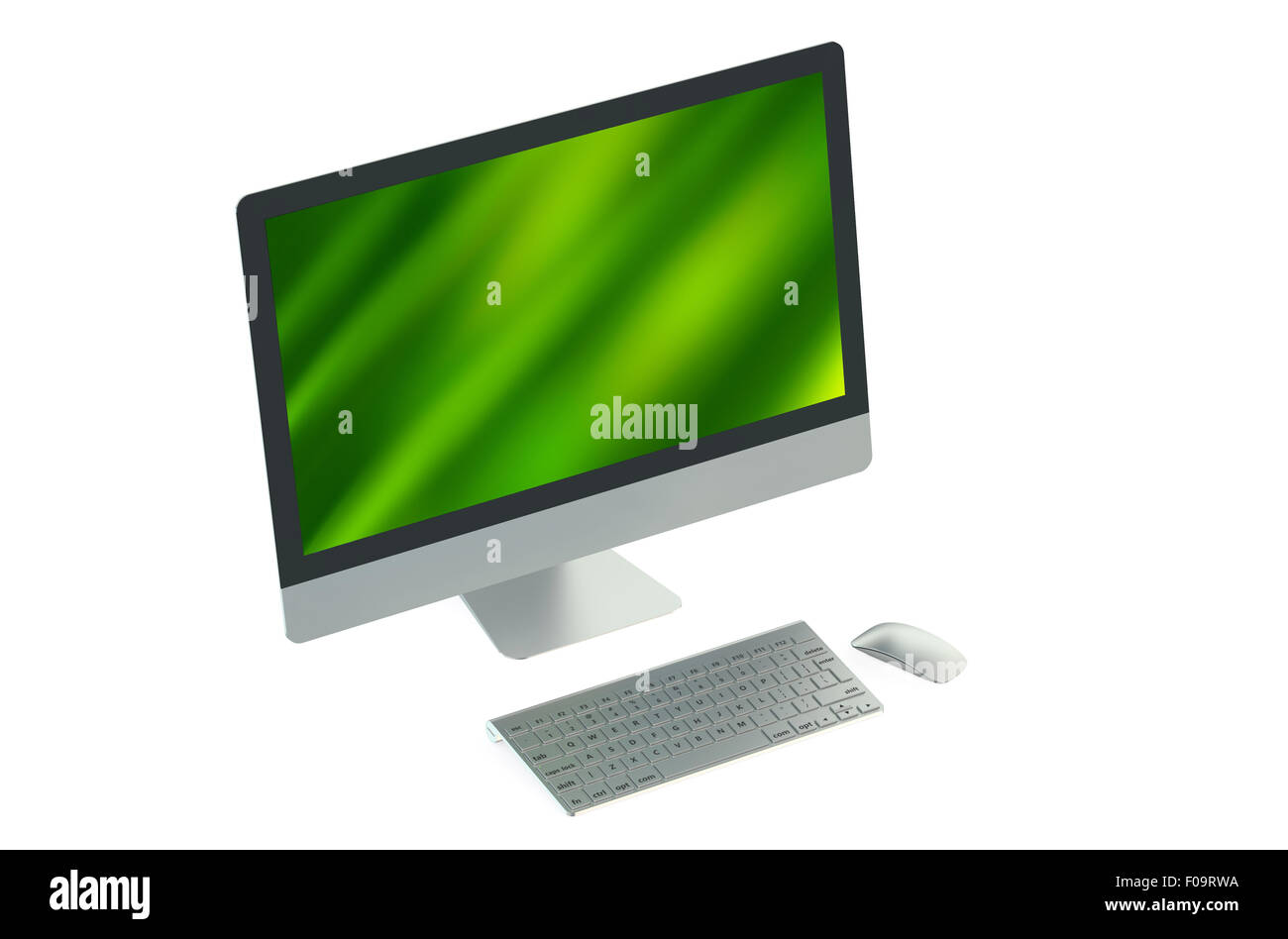 Desktop-pc isoliert auf weißem Hintergrund Stockfoto