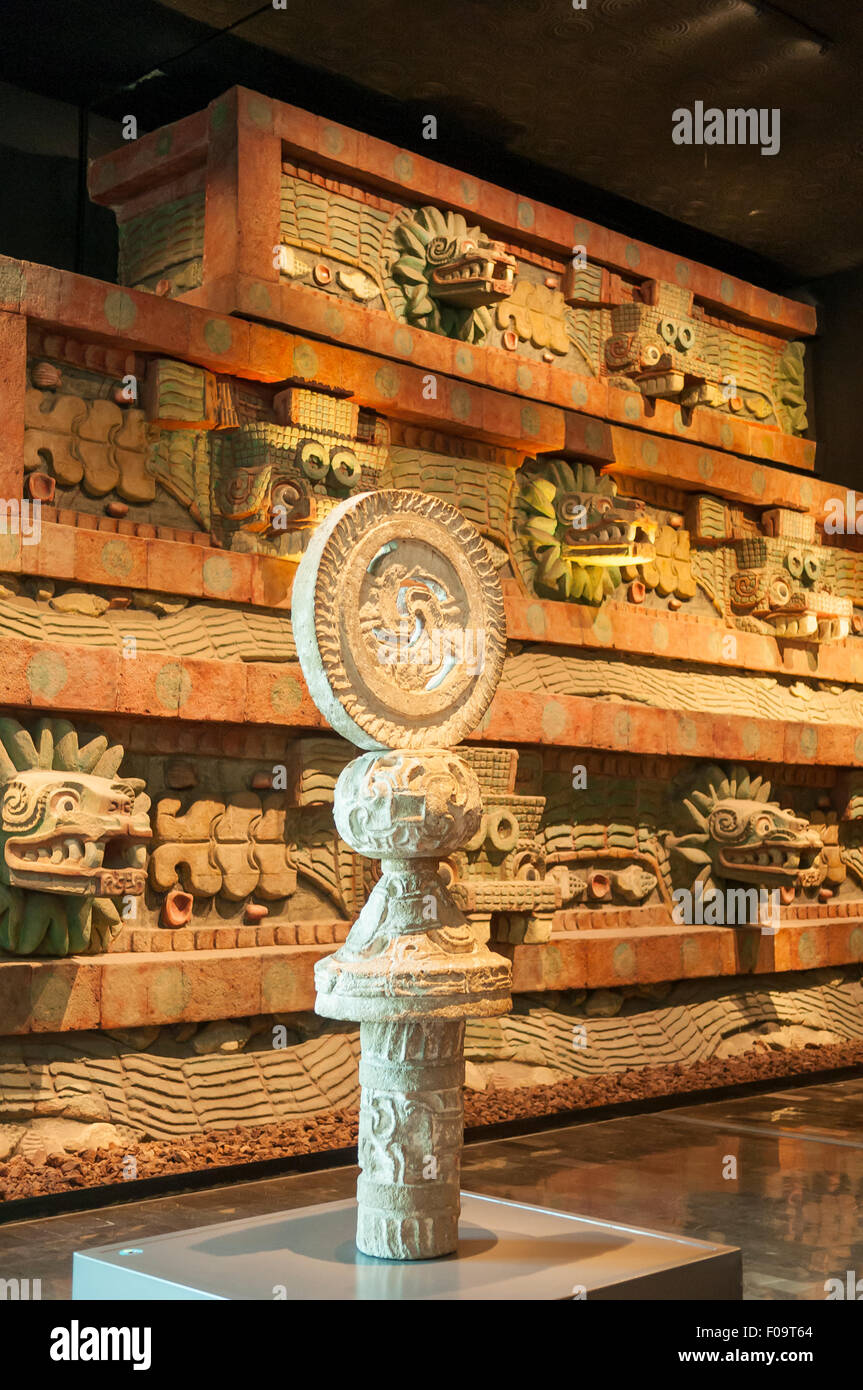 Teotuhuacan Exponate im Nationalmuseum für Anthropologie, Mexiko-Stadt, Mexiko Stockfoto