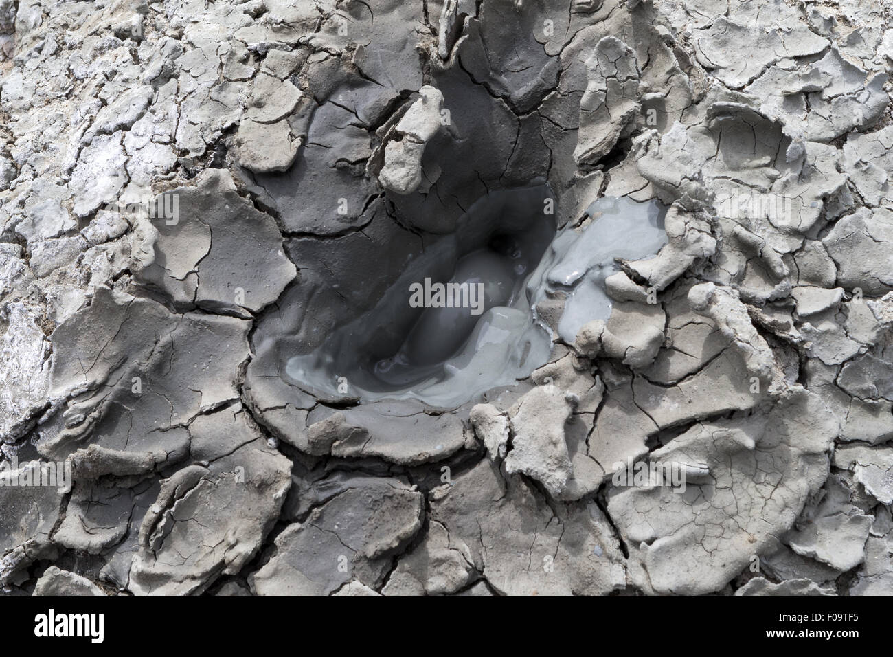 Schlammbecken Vulkane,aka sedimentäre Vulkane, Schlammkuppel, in der Nähe von Shamakhi, Aserbaidschan Stockfoto