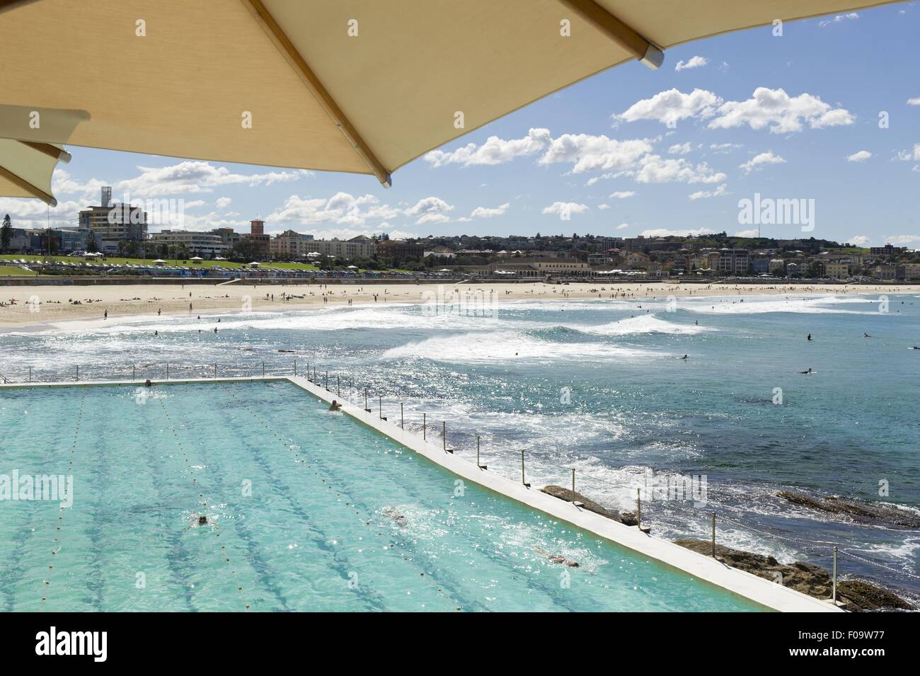 Blick auf den Eisberg Pool neben Bondi Beach in Sydney, New South Wales, Australien Stockfoto