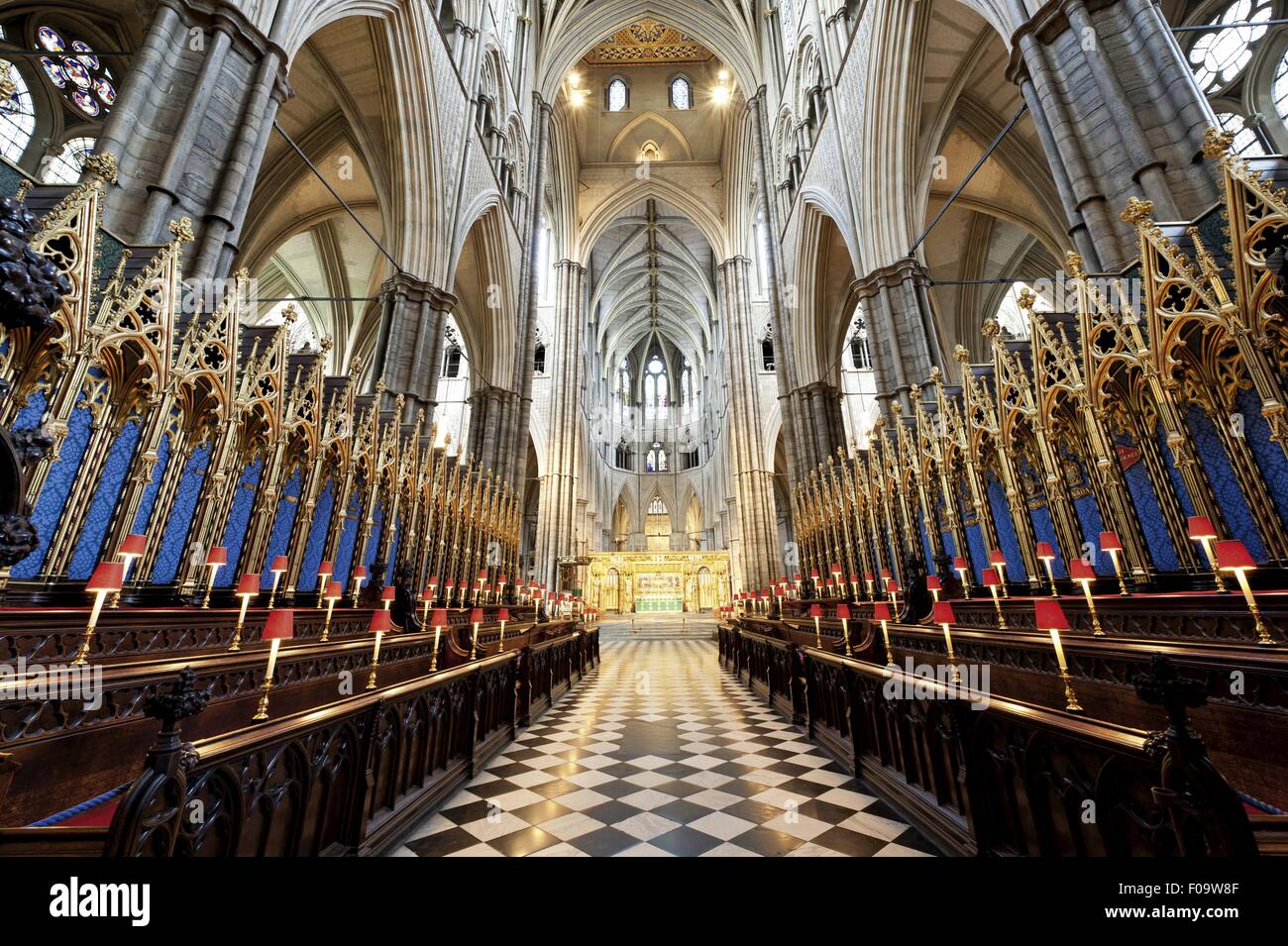 Innenraum der Westminster Abbey, London, UK Stockfotografie Alamy