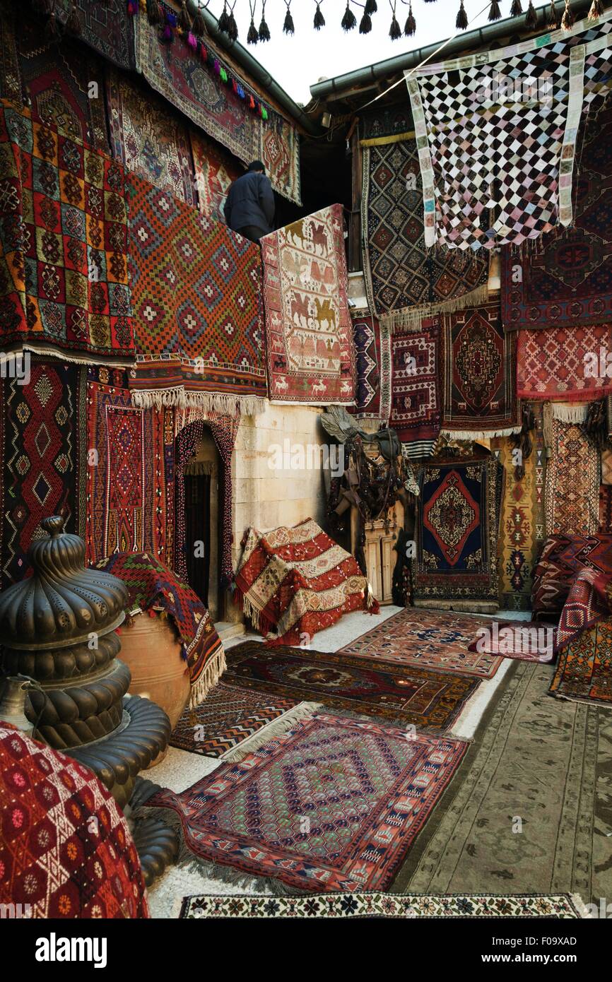 Teppichgeschäft in Kappadokien Göreme, Anatolien, Türkei Stockfotografie -  Alamy