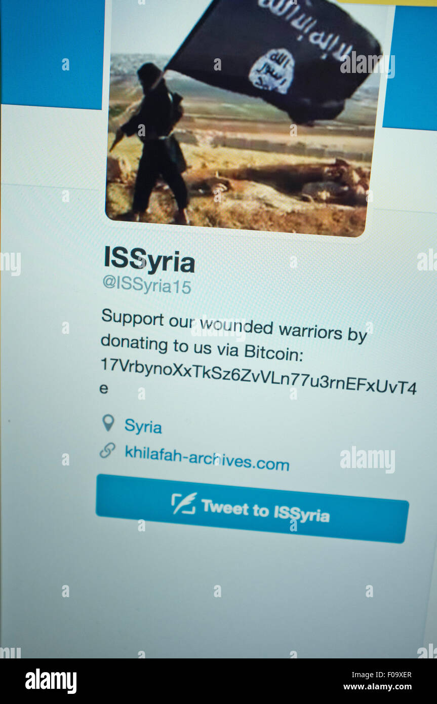 London, UK. 11. August 2015. Sky News haben gelernt, dass Terrororganisation islamischer Staat (ISIS) Rekrutierung und Annäherung an britische Möchtegern Dschihad online durchführen "Lone Wolf" Angriffe im Vereinigten Königreich statt Reisen in Syrien zu kämpfen. Bildnachweis: Amer Ghazzal/Alamy Live-Nachrichten Stockfoto
