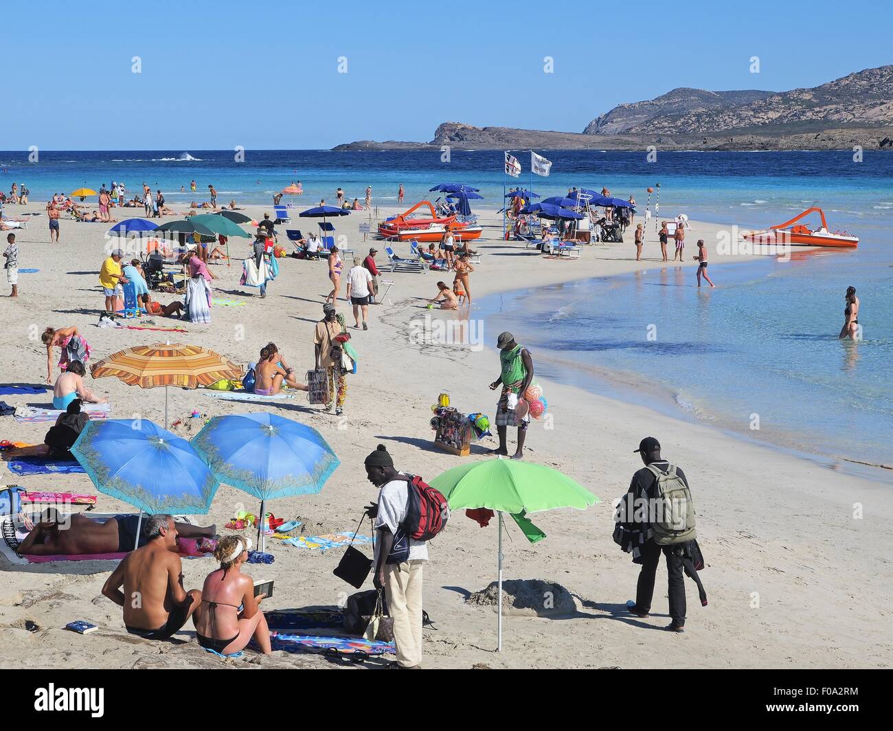 Beautiful La Pelosa Beach With Little Tower Surrounded By