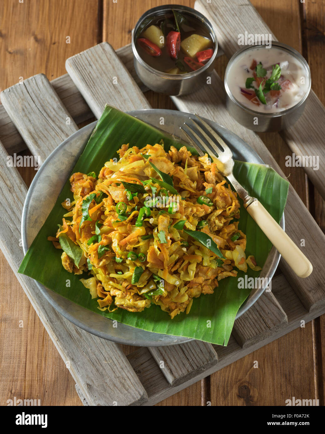 Kottu Roti. Süd-Indien Sri Lanka Straße Nahrung. Stockfoto