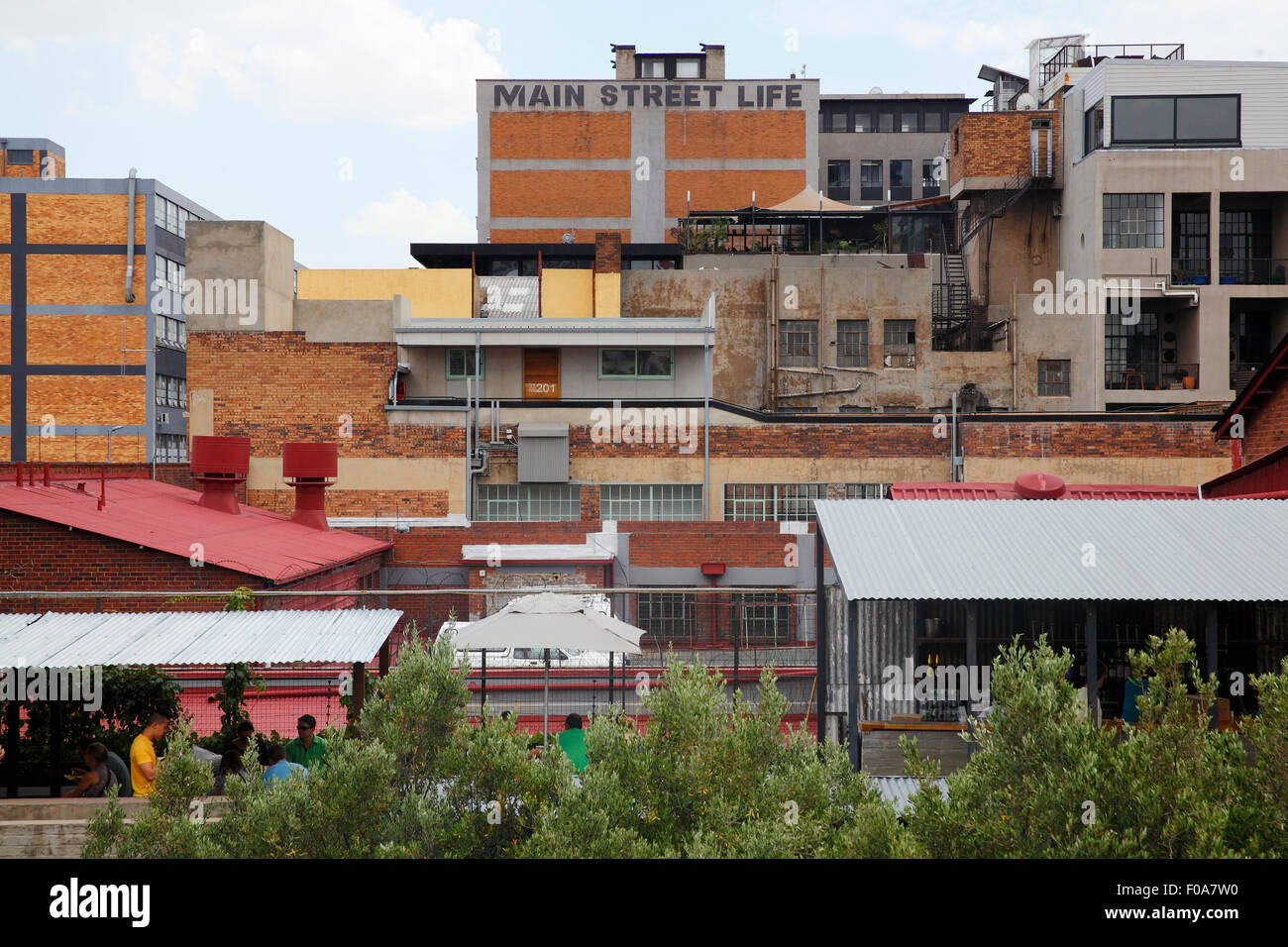 Südafrika, Johannesburg, Maboneng Bezirk, Arts on Main, kreatives Zentrum und Sanierung der Innenstadt.  Foto: © ZuteLig Stockfoto