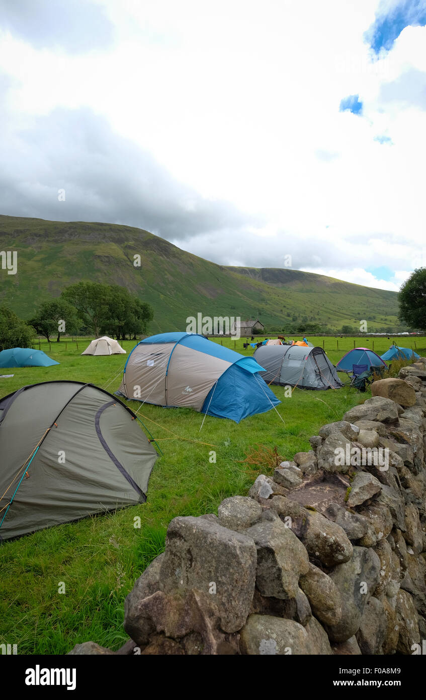 Wasdale Head camping Campingplatz am Wasdale Head in der Seenplatte, Cumbria, UK Stockfoto