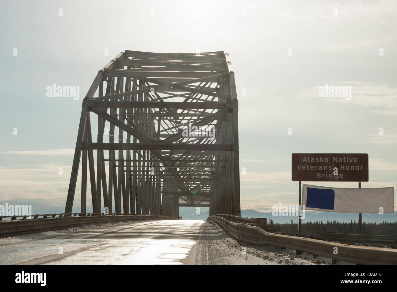 Alaska native Veteranen Ehren Brücke, Homer, Alaska Stockfoto