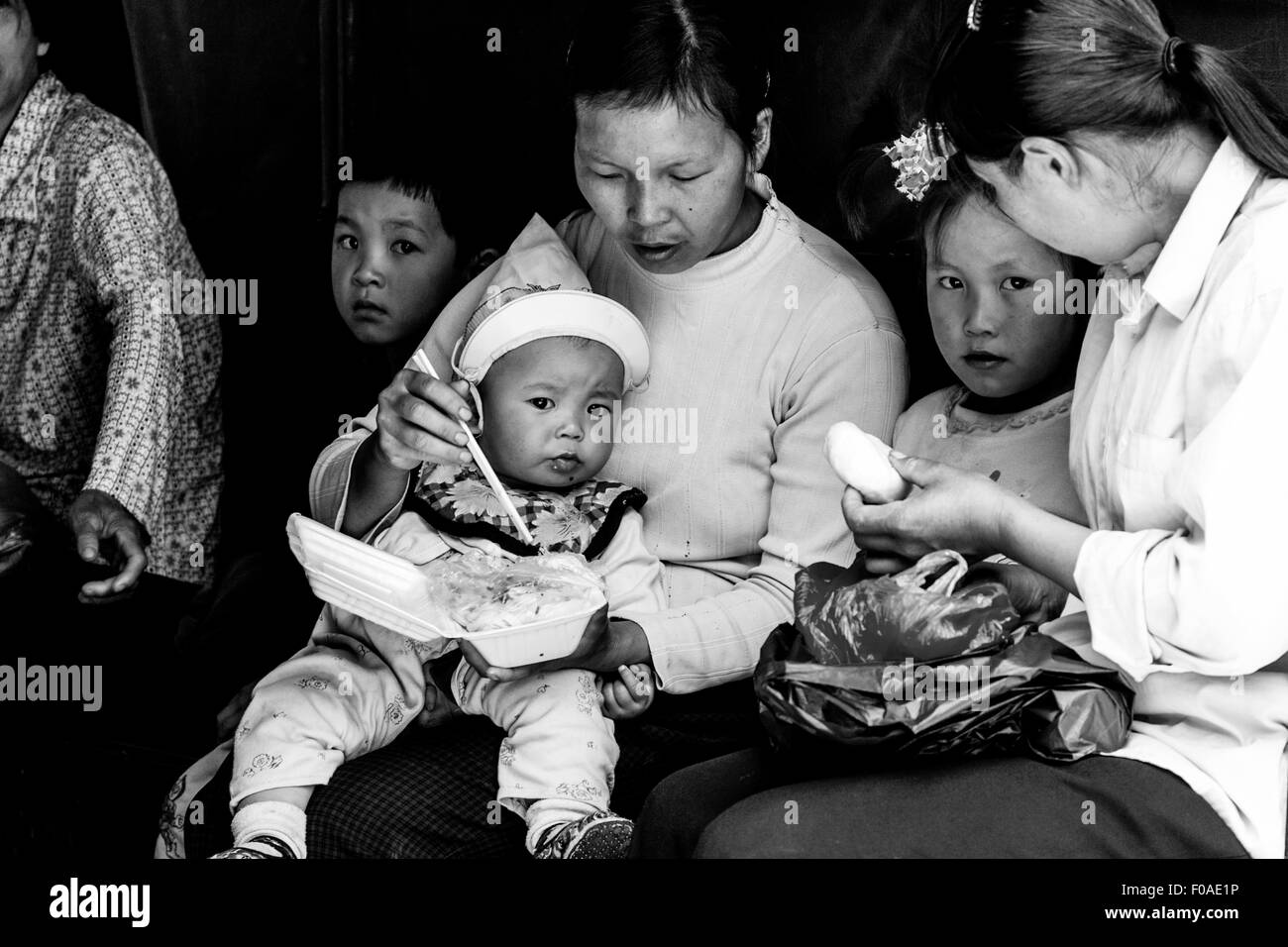 Chinesischen Familien, Xingping Stadt in der Nähe von Guilin, Provinz Guangxi, China Stockfoto