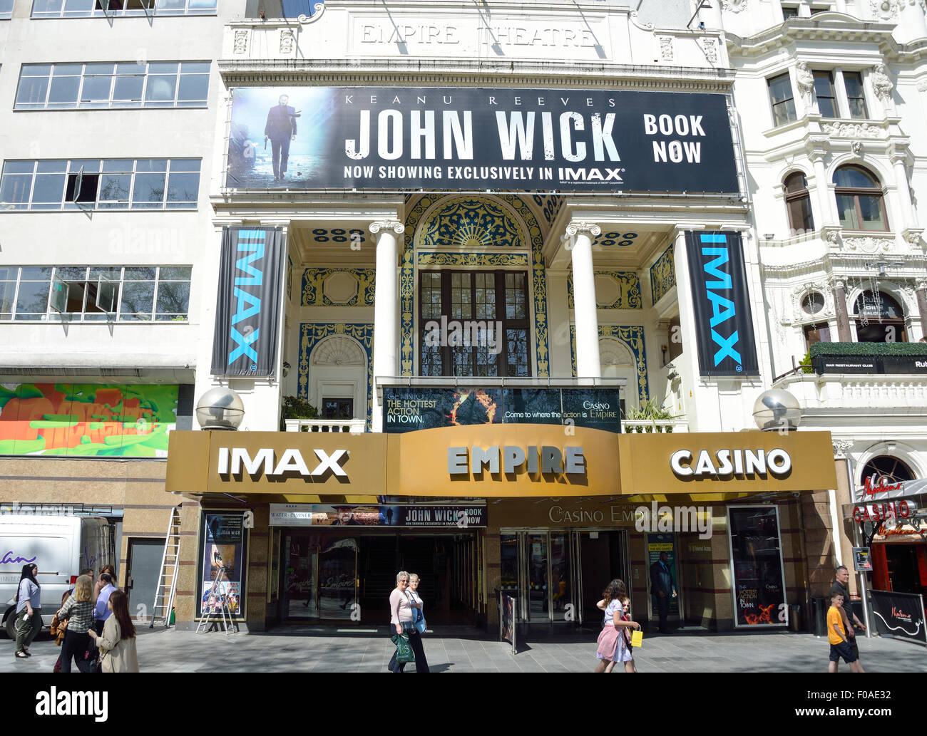 Empire Leicester Square Kino und Casino, Leicester Square, West End, City of Westminster, London, England, Vereinigtes Königreich Stockfoto