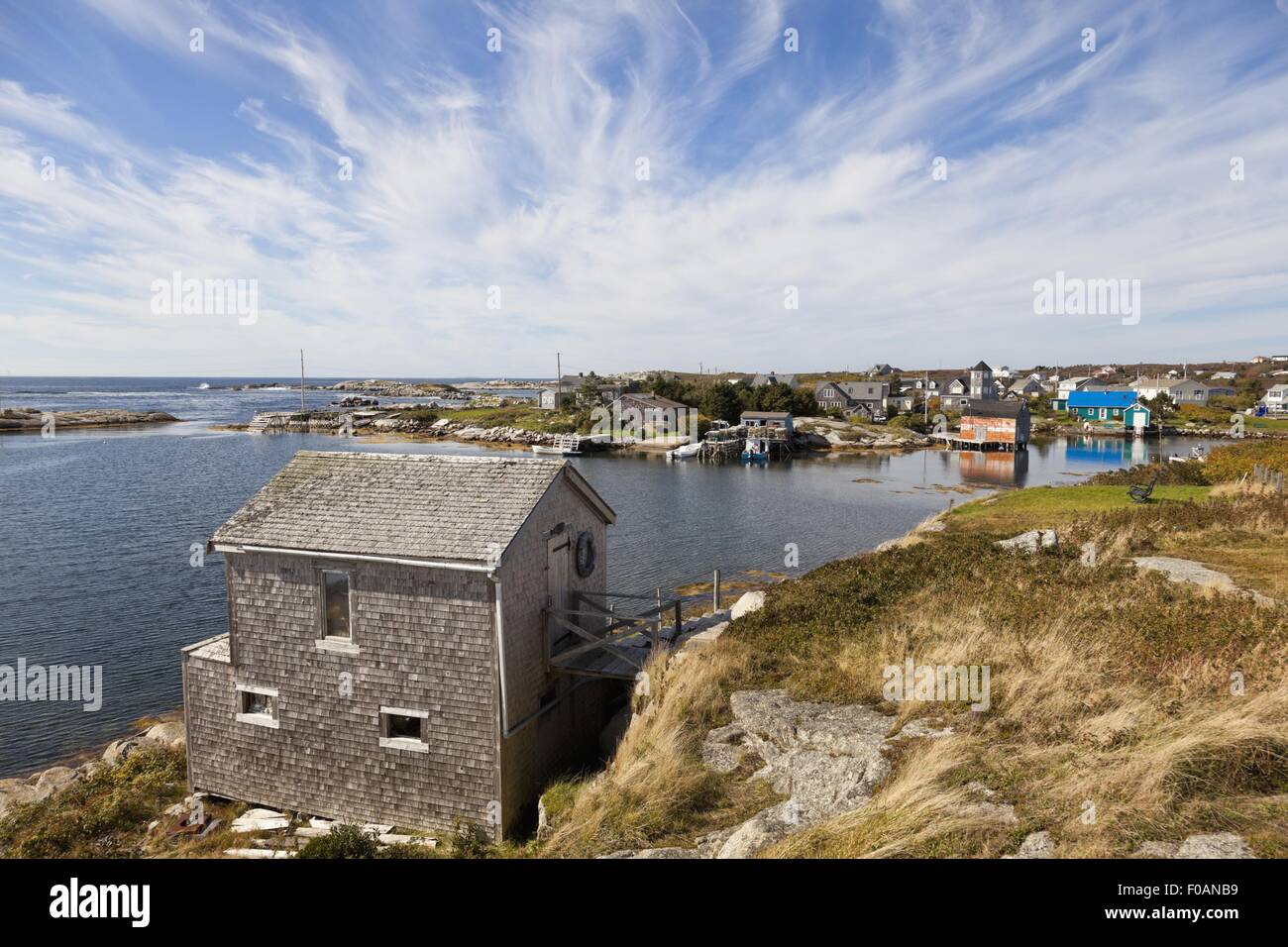 Blick auf das Dorf in der Nähe von Halifax, Nova Scotia, Kanada Stockfoto