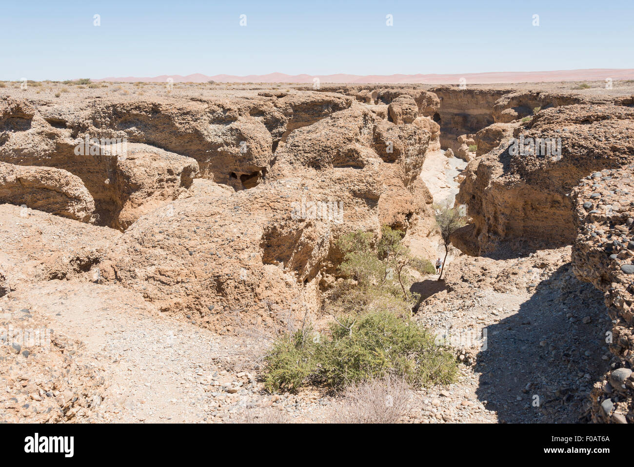 Sesriem Canyon, Namib-Naukluft-Nationalpark, Sossusviei, Namib-Wüste, Hardap Region, Republik Namibia Stockfoto