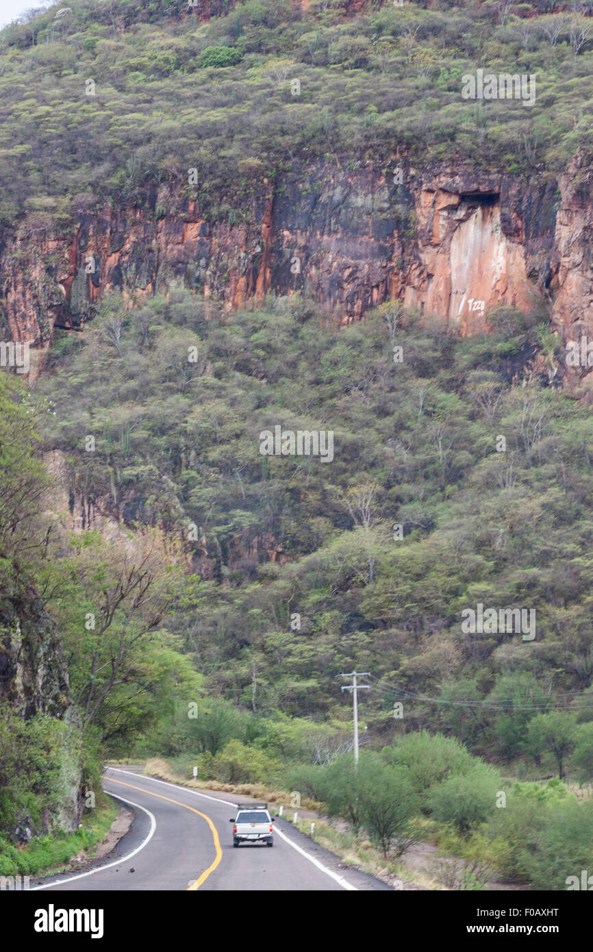 Gebirgsbildung in Nordamerika in einem Sturm-Zeit. Zacatecas, ZAC. Mexiko Stockfoto