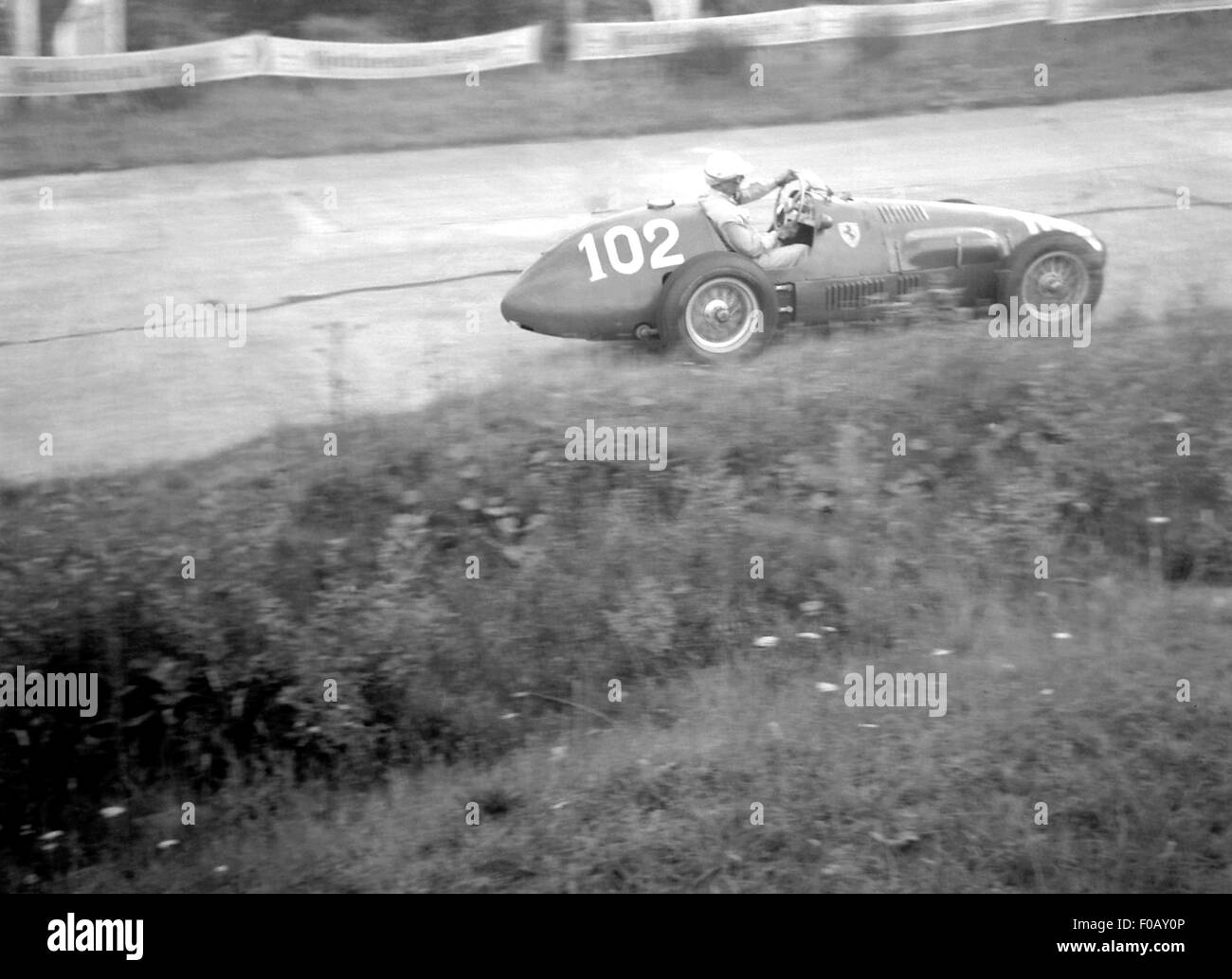 1952 FARINA FERRARI deutschen GP Nürburgring Stockfoto