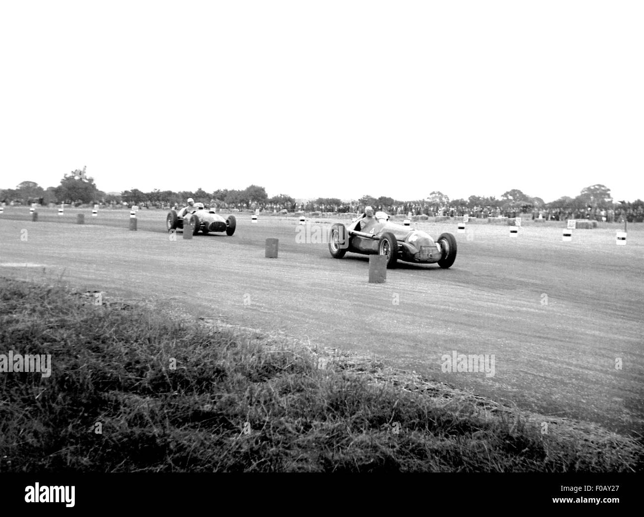 ALFA ROMEO 158 gegen FERRARI 375, GP von Belgien Spa 1950 Stockfoto