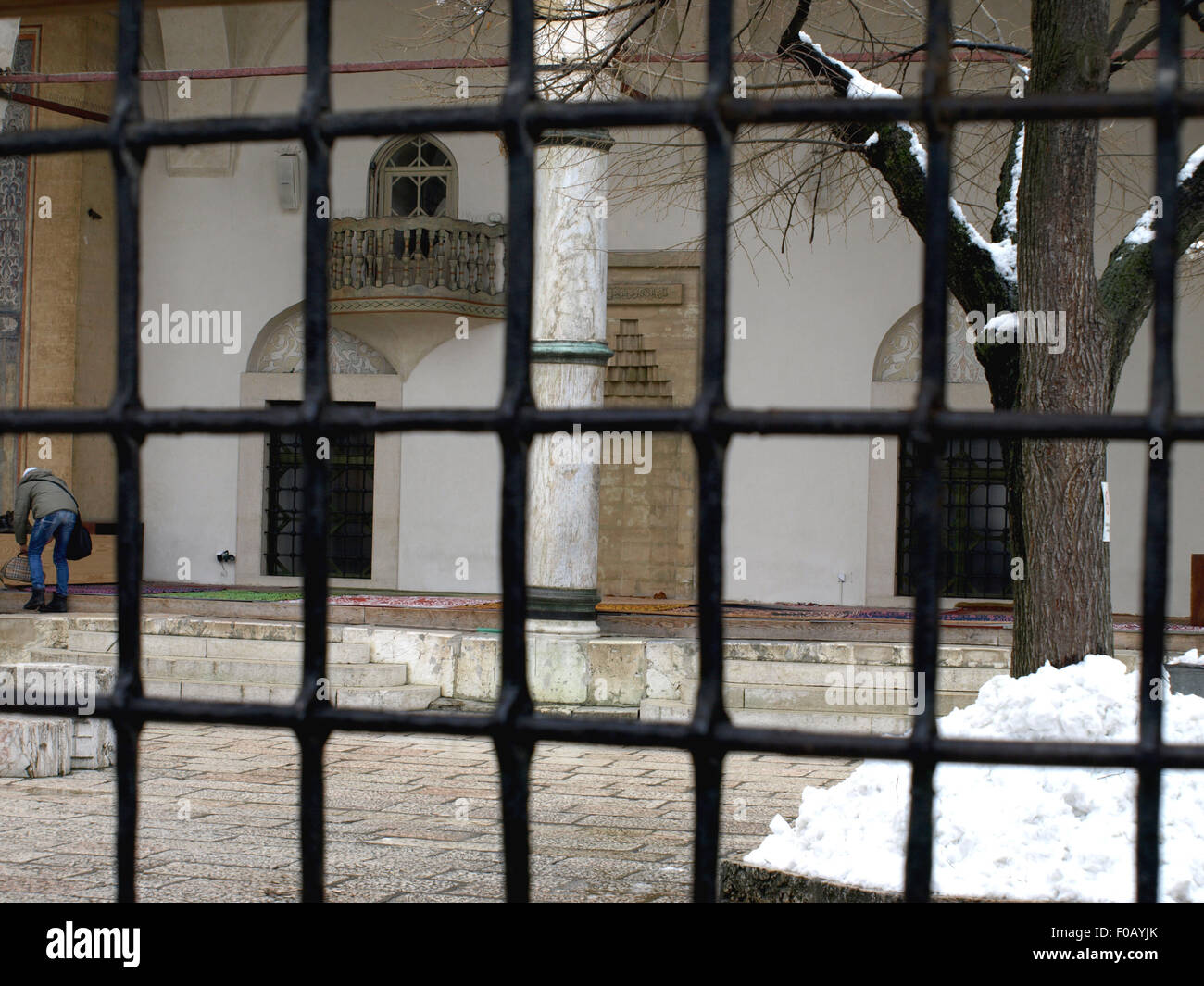 die Gazi-Husrev-Bey-Moschee-Hof in Bascarsija, Stari Grad, Sarajevo Stockfoto