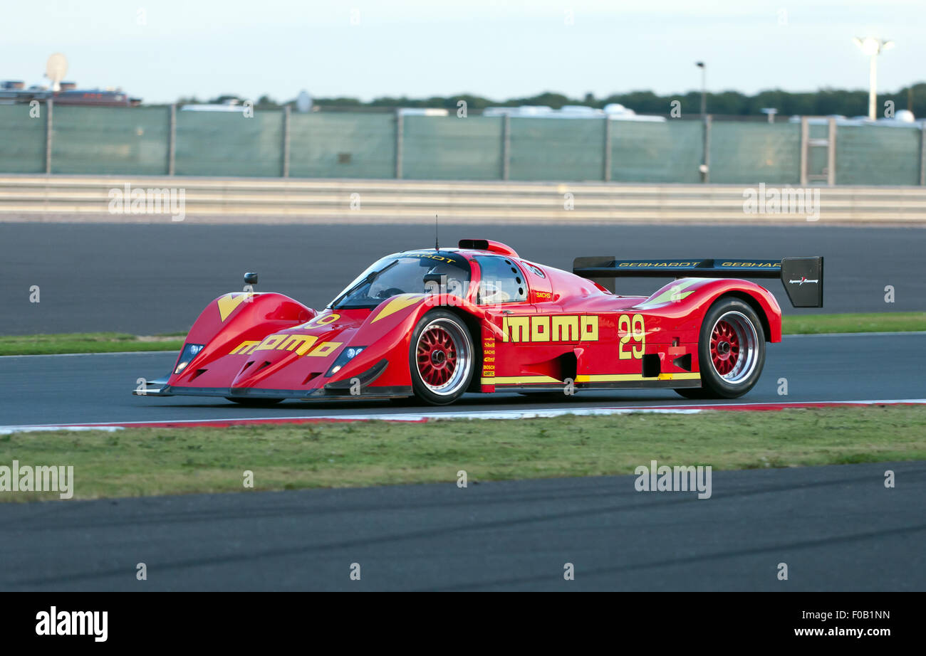 Eine 1992, Gebhardt C91 konkurrieren in der Gruppe C-Rennen in Silverstone Classic 2015. Stockfoto