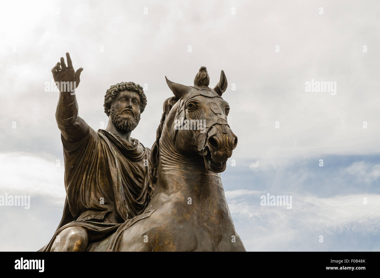 Statue von Marcus Aurelius, Campidoglio, Rom, Italien Stockfoto