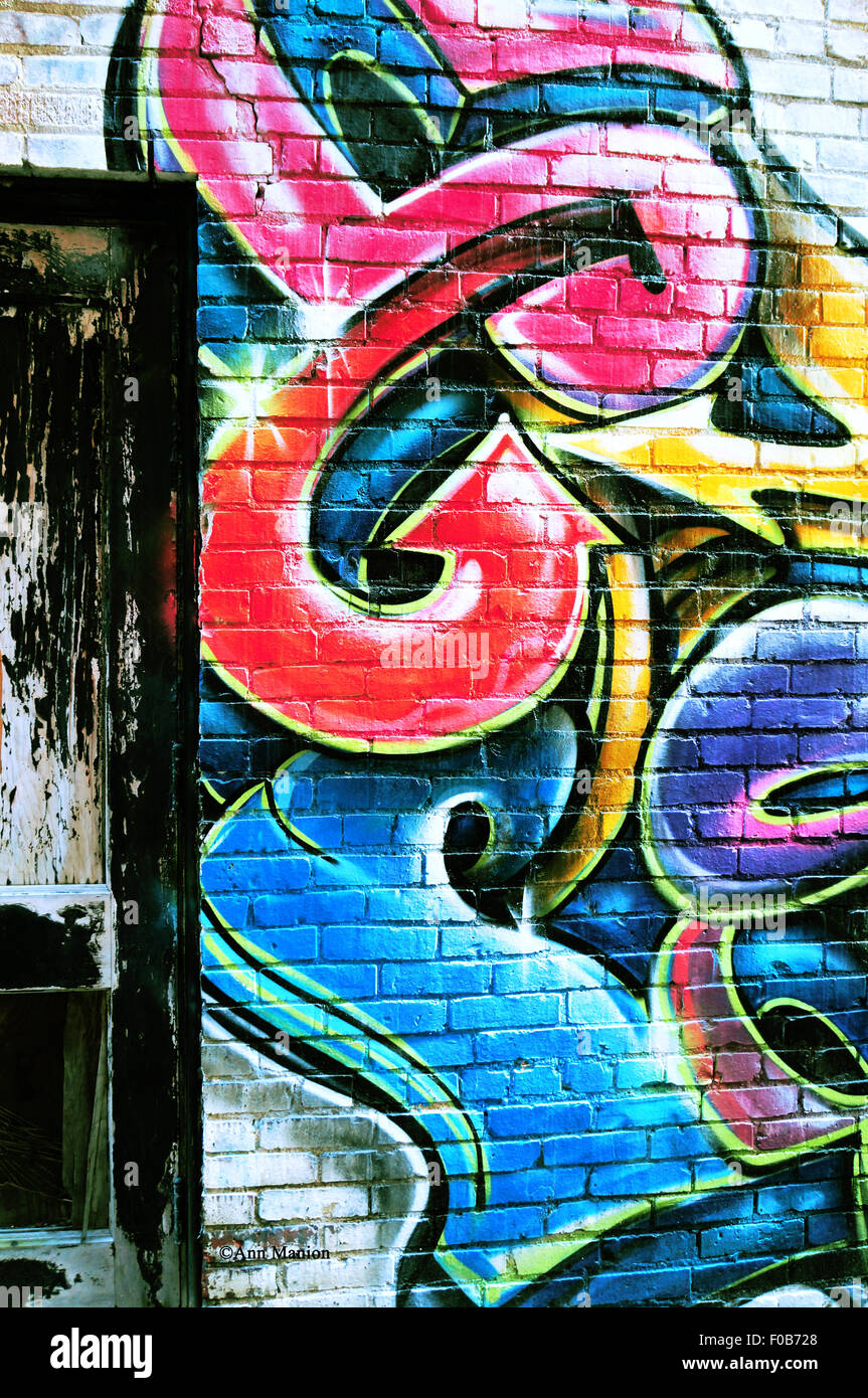 Graffiti, Graffiti-Kunst, Sprühfarbe, urbane Kunst, Hintergrund, Stockfoto