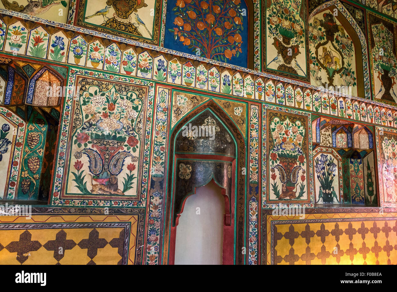 Interieur, UNESCO Königlicher Sommerpalast von Sheki (Shaki, Seki) Khan aka Palast von Shaki Khans, Aserbaidschan Stockfoto