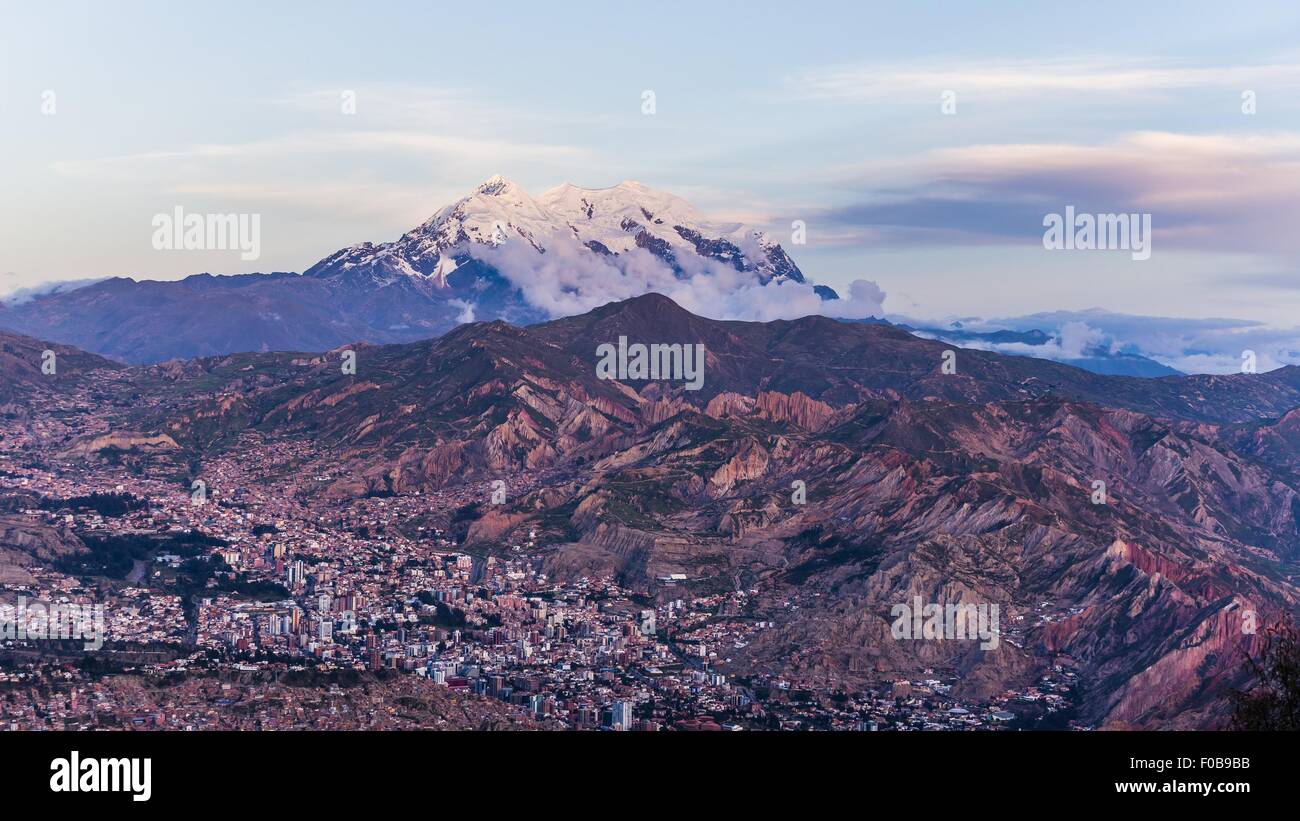 Blick über La Paz in Bolivien Stockfoto