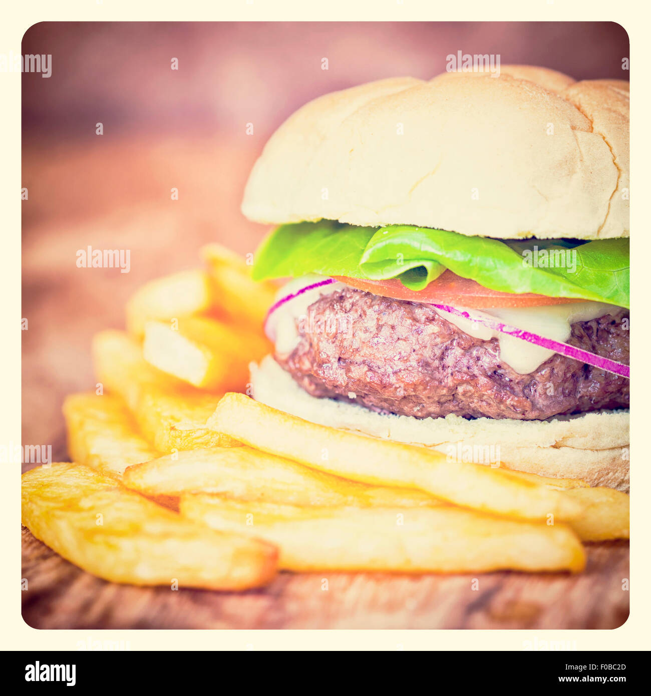 Saftige hamburger Stockfoto