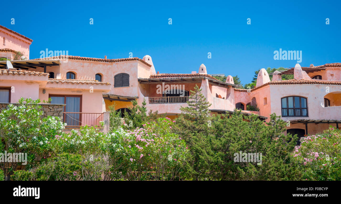 schöne Dorf Porto Cervo, das wichtigste Zentrum der Costa Smeralda, Sardinien Stockfoto