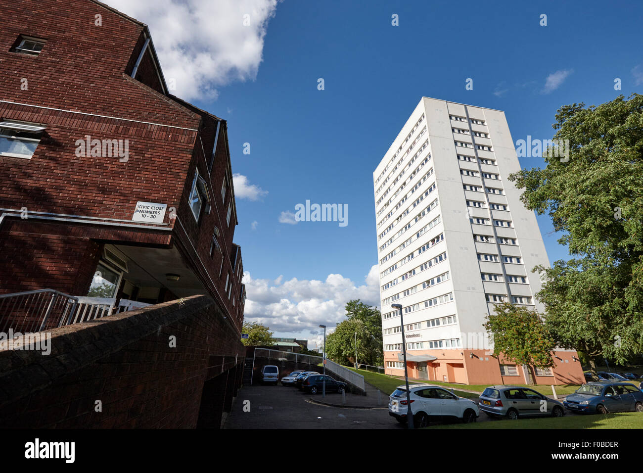 Galton Turm Birmingham bürgerlichen Gärten des Rates Hochhaus Immobilien UK Stockfoto