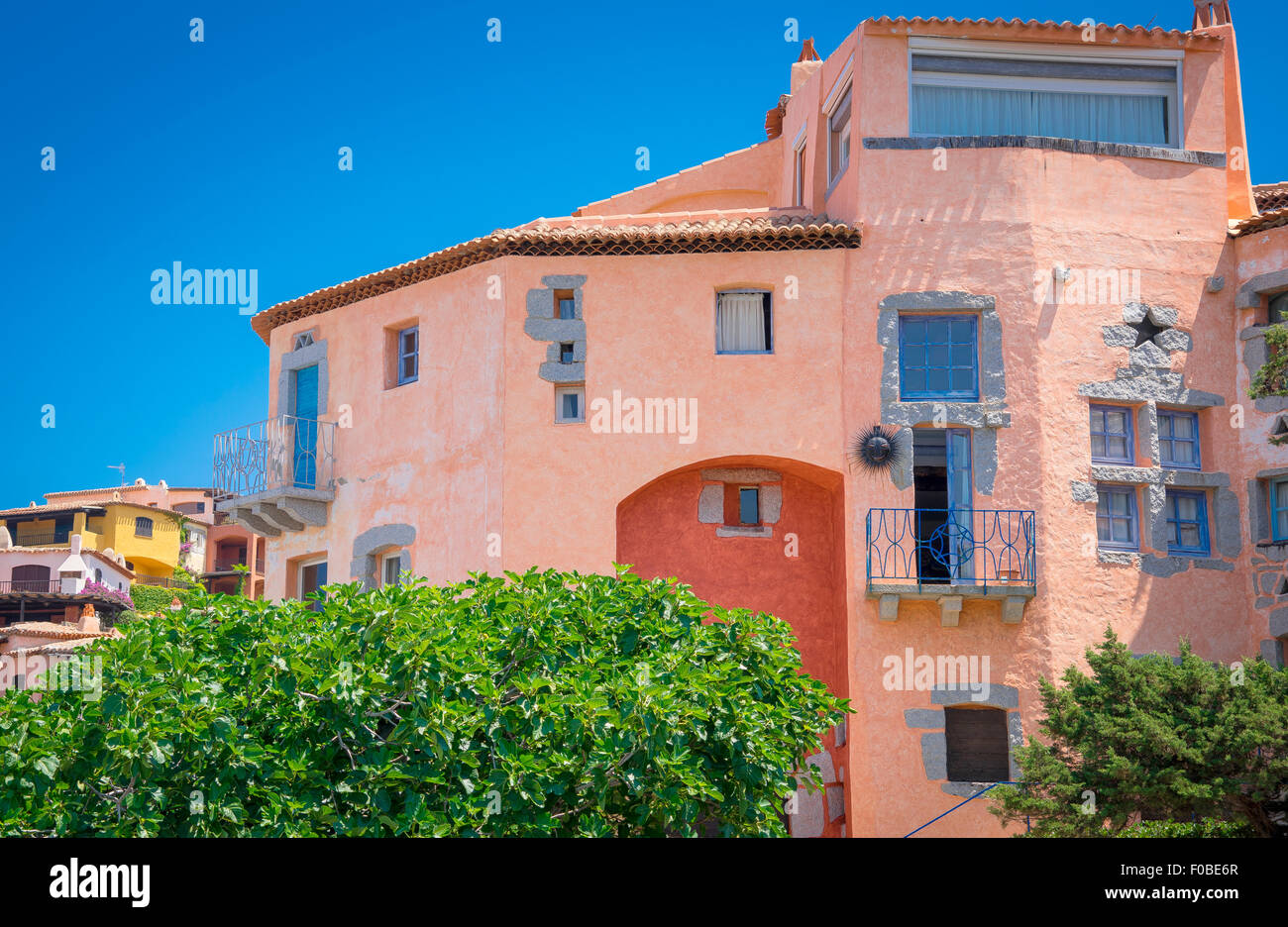 schöne Dorf Porto Cervo, das wichtigste Zentrum der Costa Smeralda, Sardinien Stockfoto