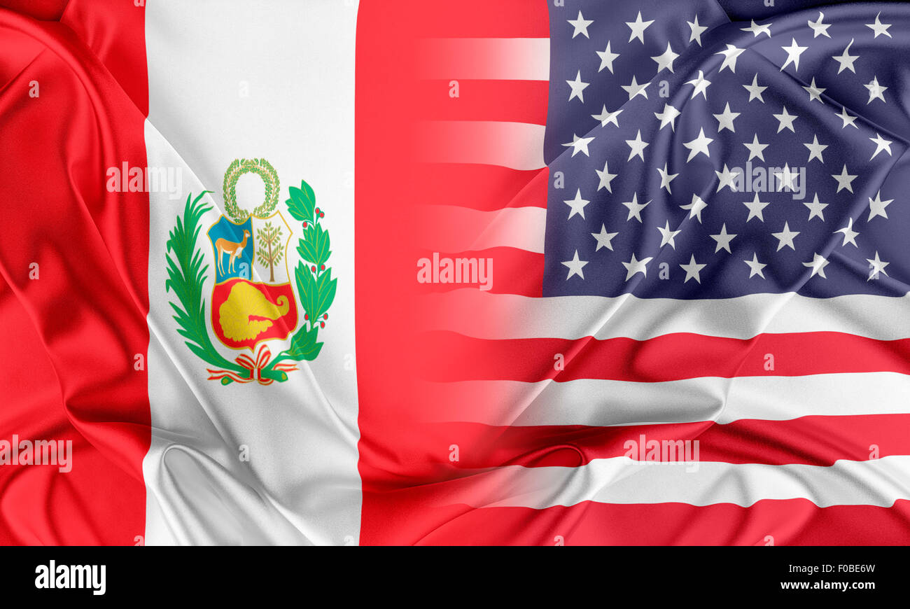 USA und Peru Stockfoto