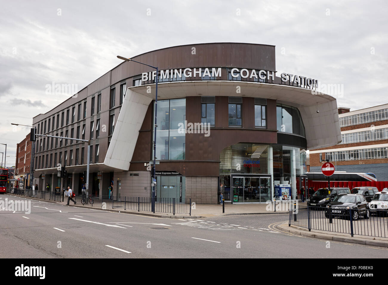 Zentraler Busbahnhof in Birmingham UK Stockfoto