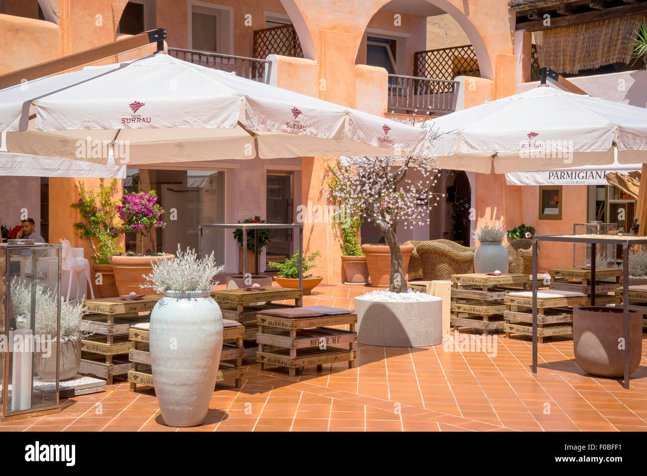 schöne Dorf Porto Cervo, das wichtigste Zentrum der Costa Smeralda, Sardinien Stockfoto