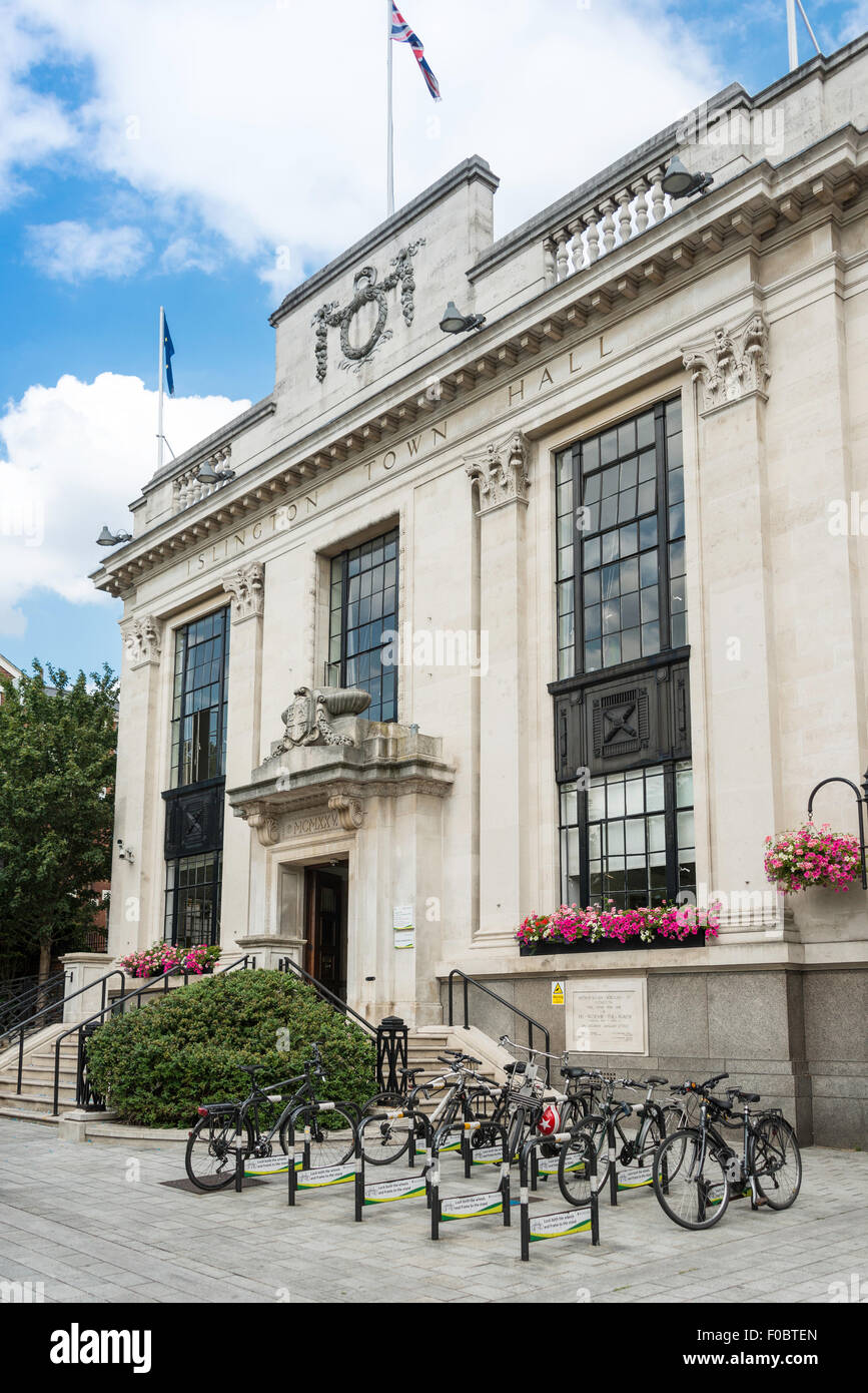 Islington Town Hall, Upper Street, Islington, London Borough of Islington, London, England, United Kingdom Stockfoto