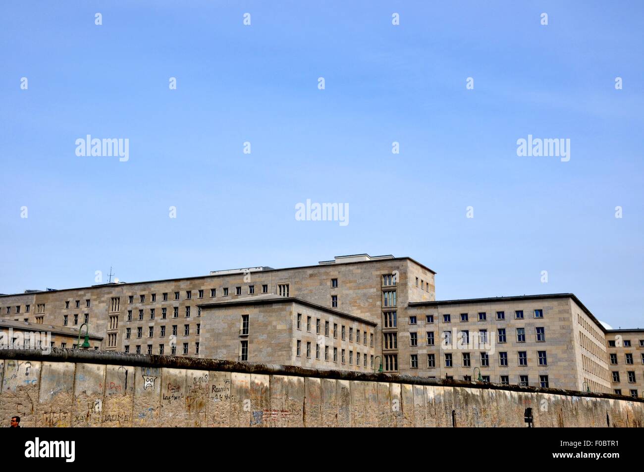 Berliner Mauer an der Topographie des Terrors-Museum in Berlin Stockfoto
