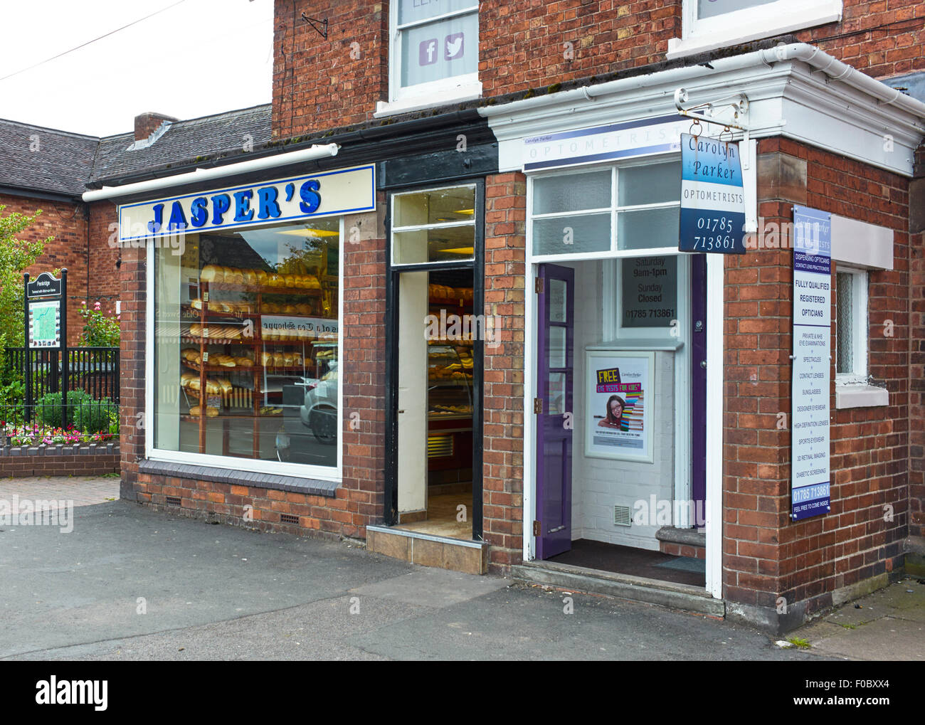 Bäcker-Shop in Penkridge, UK Stockfoto