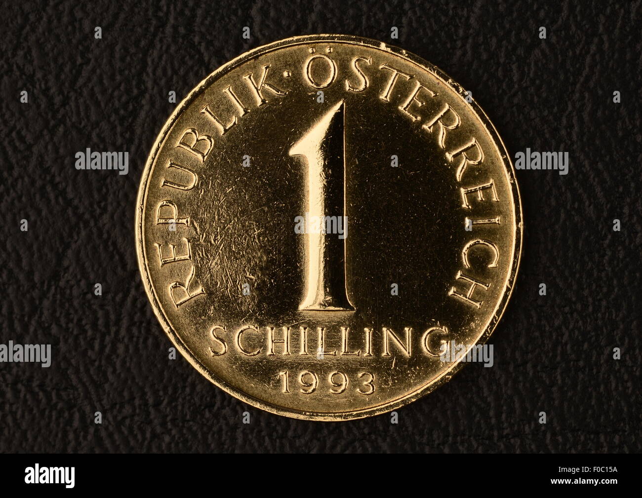 Geld / Finanzen, Münzen, Österreich, 1 Österreichischer Schilling, Vorderseite, 1993, Zusatzrechte-Abfinanzen-nicht vorhanden Stockfoto