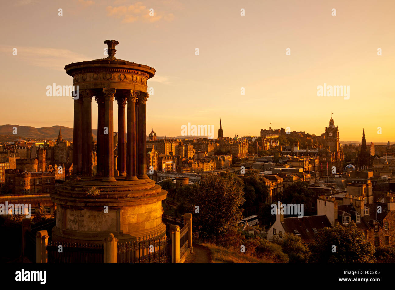 Dugald Stewart Monument Calton Hill Edinburgh Schottland UK Stockfoto