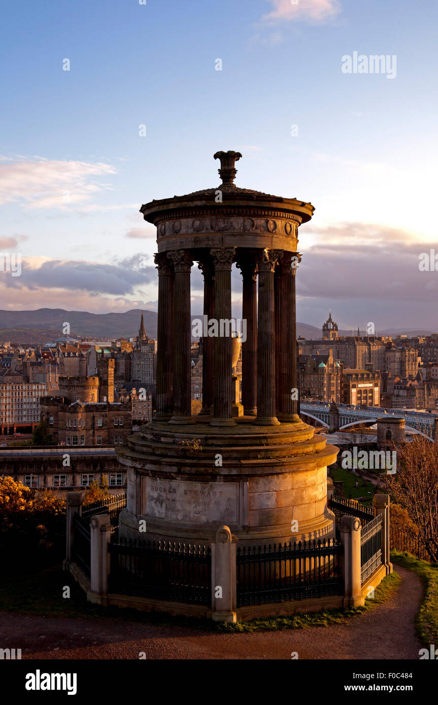 Dugald Stewart Monument, Calton Hill Edinburgh Schottland UK Stockfoto