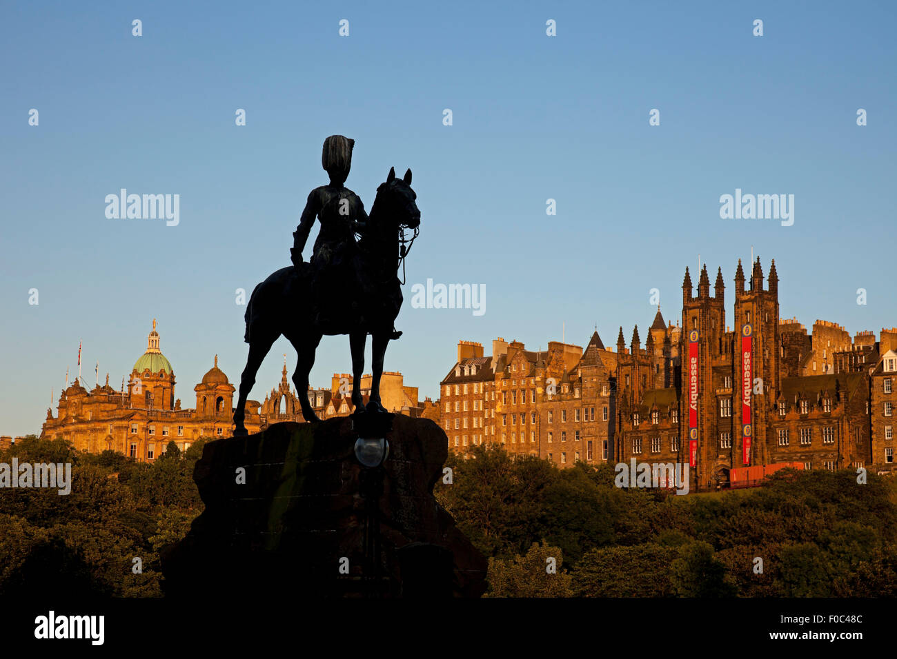 Black Watch Denkmal Statue Princes Street, Edinburgh Stockfoto