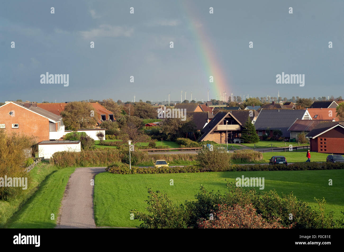 Regenbogen, Beugung;  Brechung; Stockfoto