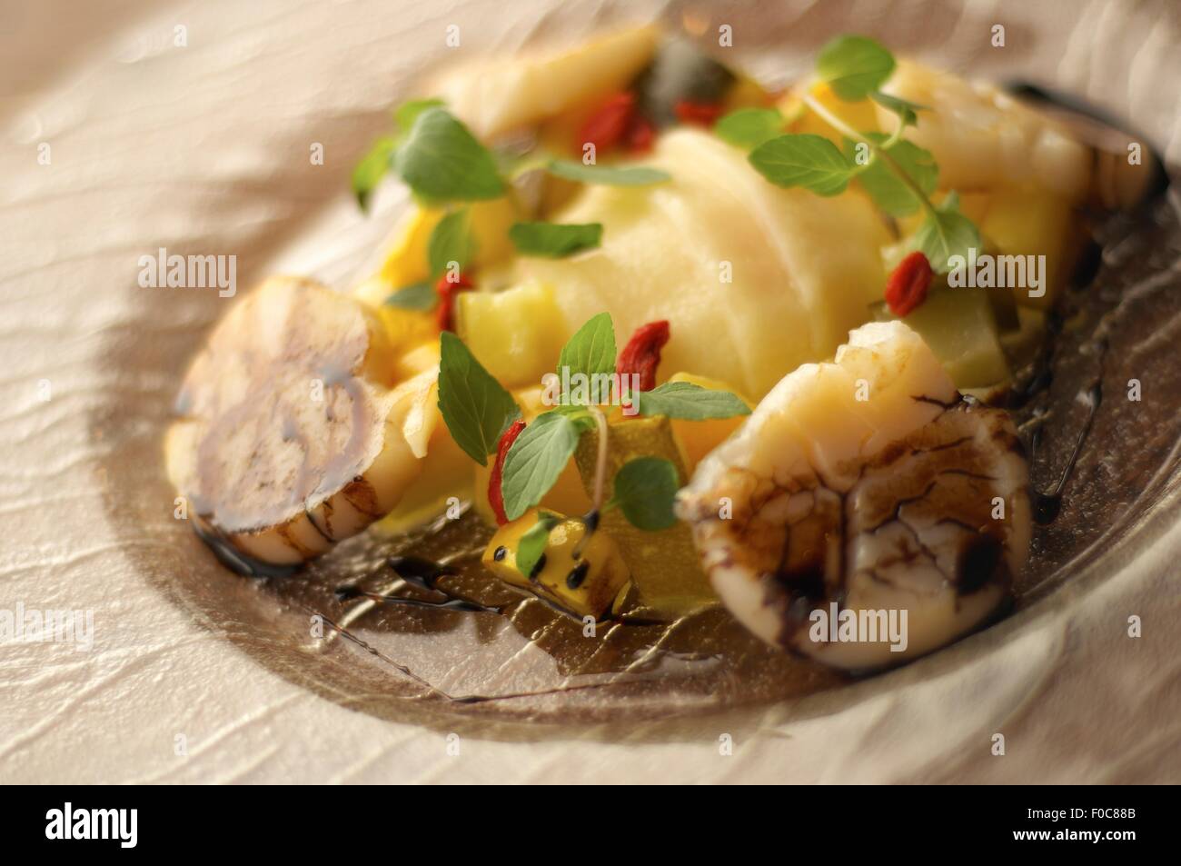 Gourmet-Essen, Nahaufnahme Stockfoto