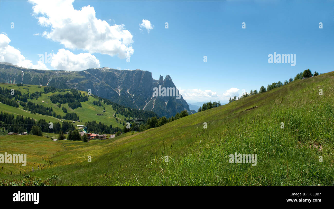 Schlern, Seiser, Alm, Dolomiten, Stockfoto