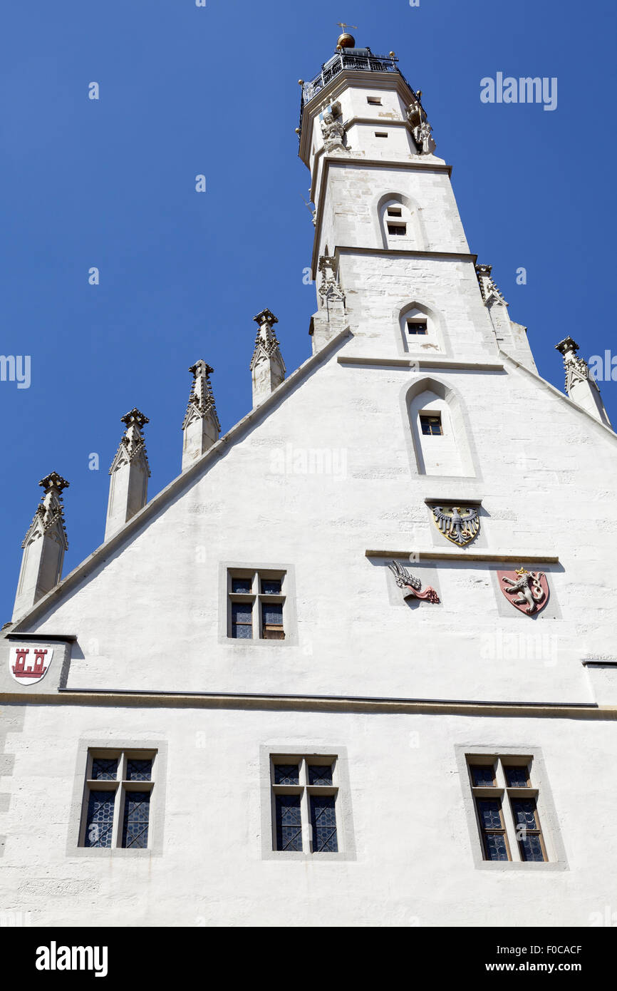 Turm des Rathauses, Rothenburg Ob der Tauber, Franken, Bayern, Deutschland Stockfoto